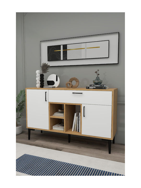 Wooden Sideboard Multicolour 135x40x84cm