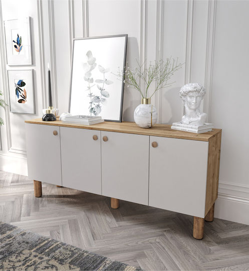 Wooden Sideboard Multicolour 160x40x73cm