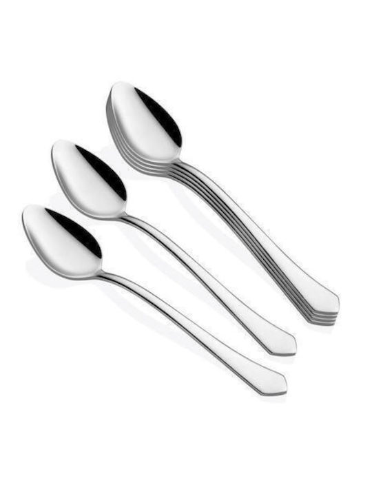 SteweHome Set Of Silver Inox Coffee Tea Spoons 6 Pieces