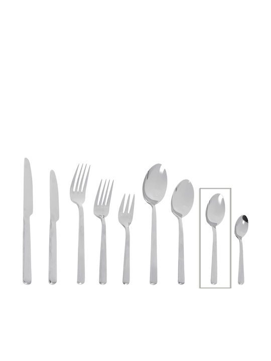 Espiel Fortune Set Of Dessert Ice Cream Spoons Stainless Steel Silver 12 Pieces
