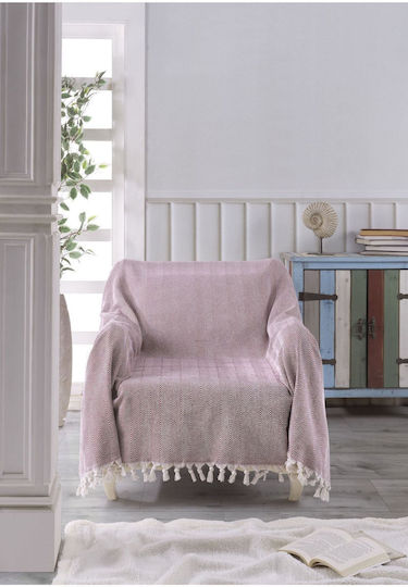 SteweHome Ριχτάρι Πολυθρόνας Πλεκτό 160x160εκ. Μπορντό