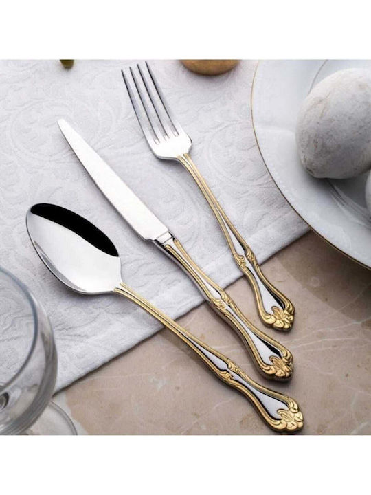 SteweHome Cutlery Set Stainless Steel Gold 30 Pieces