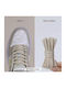 Shoelaces For Athletic Shoes Oval Dark Cream 120 Cm