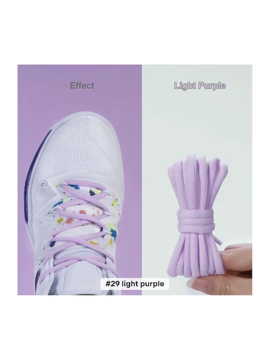 Κορδόνια Αθλητικών Παπουτσιών Oval Light Purple 120 Cm