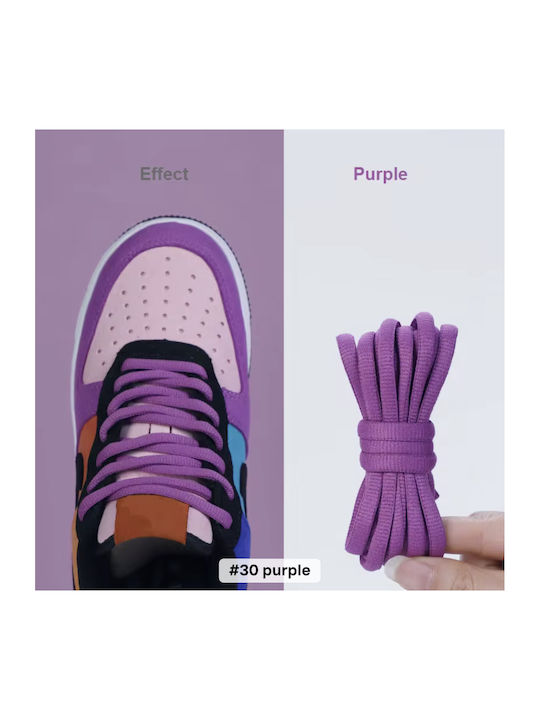 Κορδόνια Αθλητικών Παπουτσιών Oval Purple 120 Cm