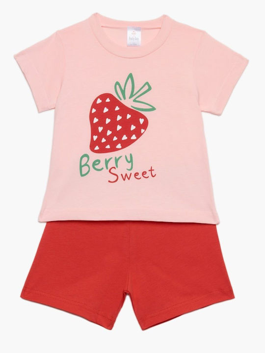 Pretty Baby Pijamale Copii Vara Roz/Roșu