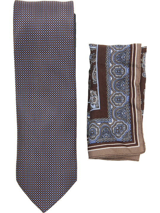 Stefansxxl Set of Men's Printed Ties in Light Blue Color