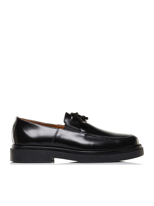 Leder Herren Mokassins in Schwarz Farbe