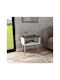 SteweHome Nachttisch Aus Holz Grau 45x29x60cm