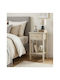 Gray Wooden Bedside Table 40x35x70cm