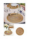 SteweHome Round Wicker Pink Placemats 35cm