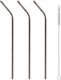 Metal Straws with Brush Set 4 Pieces Chilly's Reusable Stainless Steel Straws Stainless