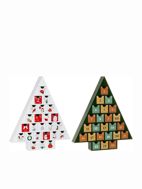 Wooden Christmas Tree Advent Calendar 2 Colors 29x5x36cm Wooden Christmas Tree Advent Calendar 2 Colors 29x5x36cm