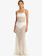 Soccus Damen Maxi Strandkleid Beige