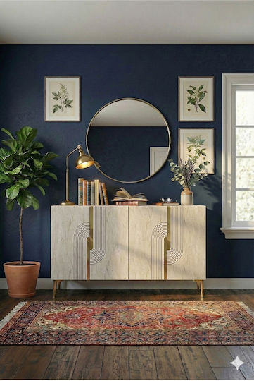 Sideboard Holz Weiß 120x32x75cm