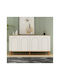 SteweHome Sideboard Holz 150x36x73cm Mehrfarbig