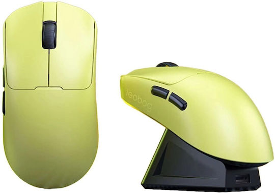 Leobog GM3 Ασύρματο Gaming Ποντίκι 12000 DPI Κίτρινο