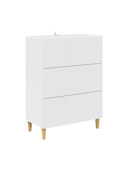 White Wooden Office Cabinet 66x34.5x90cm