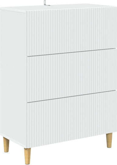 Sertar De Birou Din Lemn Alb 66x34.5x90cm