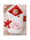 SteweHome Cotton White Nursery Swaddling Blanket 85x85cm