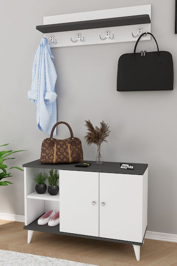 Mobilier Hol cu Suport pentru Haine Suport pentru Pantofi și Mobilier și Depozitare pentru Hol Lemn Sintetic 89x64x64cm