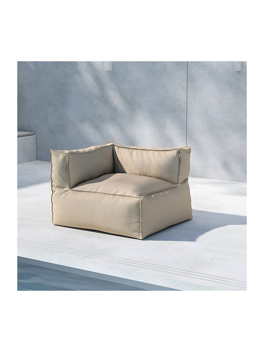 Spitishop Sitzsack Sofa Wasserdicht Rambo Corner Beiges 105x105x75cm
