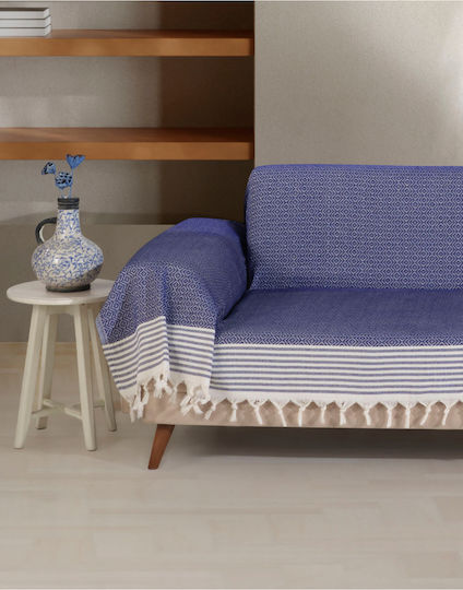 SteweHome SteweHome Dreisitzer-Sofa Wurf 180x300cm Blau