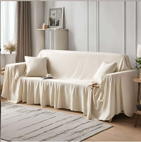 SteweHome Armchair Throw 170x220cm Ecru