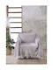 SteweHome Knitted Armchair Throw 160x160cm Natural