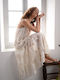 Sommer Midi Damenkleid Floral Ecru