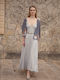 Maxi Damenkleid Für Hochzeit - Taufe Silber