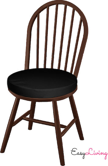 Go Smart Home Garden Chair Cushion Round Black 45x45cm