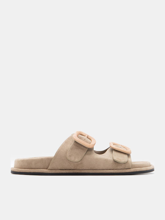 Luigi Flache Damen Sandalen Flatforms Grüne