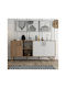 SteweHome Sideboard Holz 180x45x83cm Beige