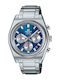Casio Herrenuhr Batterie mit Silber Metall-Armband