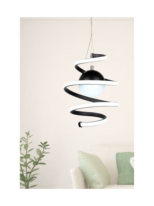 SteweHome Κρεμαστό Φωτιστικό Μαύρο LED 75x25x71εκ.