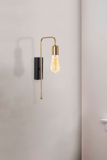 SteweHome Modern Wall Lamp with E27 Socket Gold