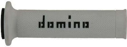 Χειρολαβές Μοτοσυκλέτας Domino A010 Grips No Waffle Άσπρο Μαύρο
