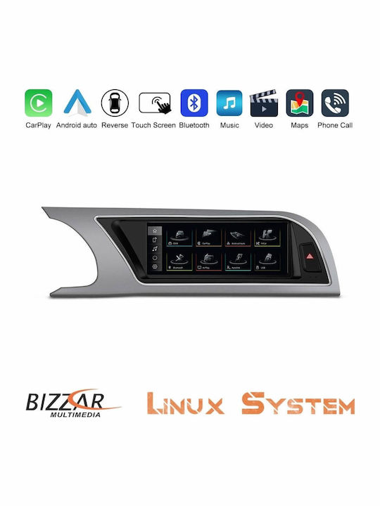 Bizzar Ηχοσύστημα Αυτοκινήτου για Audi A5 2008-2015 (Bluetooth/USB/AUX/WiFi/GPS/Apple-Carplay/Android-Auto)