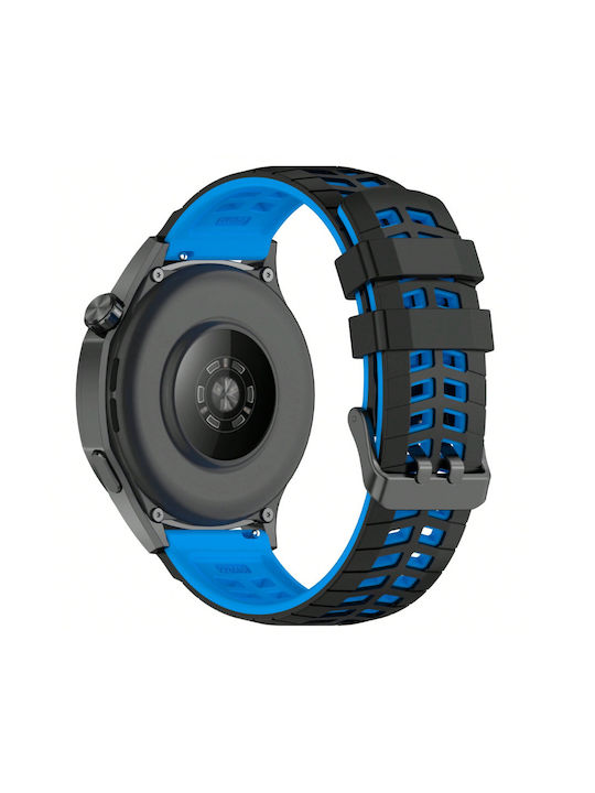 Кайш Силиконов Rugged Grid OnePlus Watch 2R 47mm/OnePlus Watch 2 47mm Черно Син