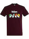 T-shirt Unisex " Starters Pokemon Fanart " Burgundy