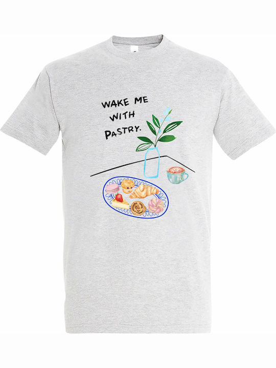 T-shirt Unisex " Wake Me Pastry Summer Watercol...