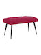 Velvet Red Dining Bench 80x40x46 cm
