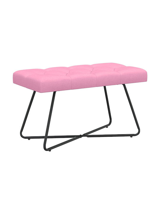 Bancă De Bucătărie Cu Material Textil Roz 80x40x46cm