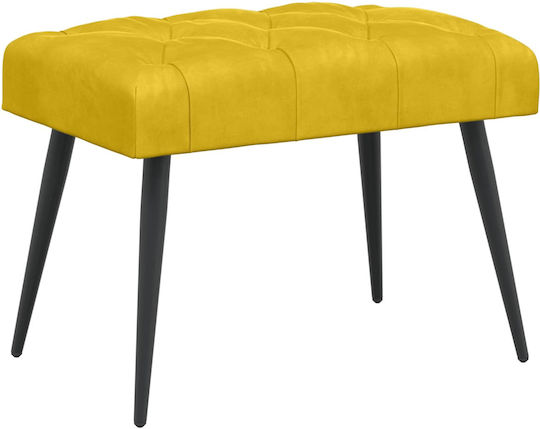 Velvet Yellow Dining Bench 60x40x45cm