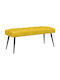 Velvet Yellow Dining Bench 110x40x46cm