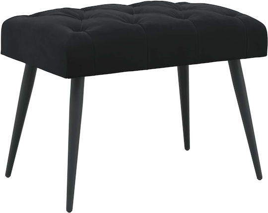 Velvet Black Dining Bench 60x40x45cm