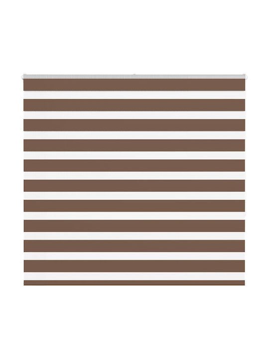 vidaXL Roller Blinds Partial Blackout Double Brown W165xH150cm 4014352