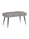 Velvet Dining Bench Light Gray 80x40x46cm