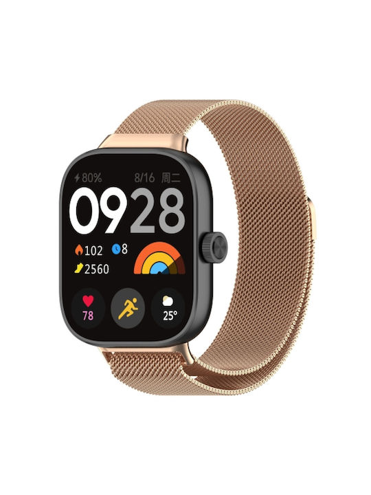 Μεταλλικό Λουράκι Μαγνητικό Κλείσιμο Redmi Watch 6 Rose Gold